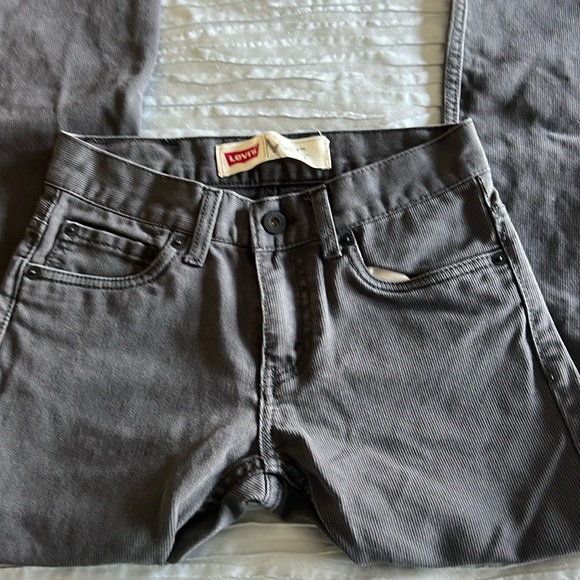 Boys Levi’s gray corduroy five 1110 regular skinny jeans - Picture 1 of 6